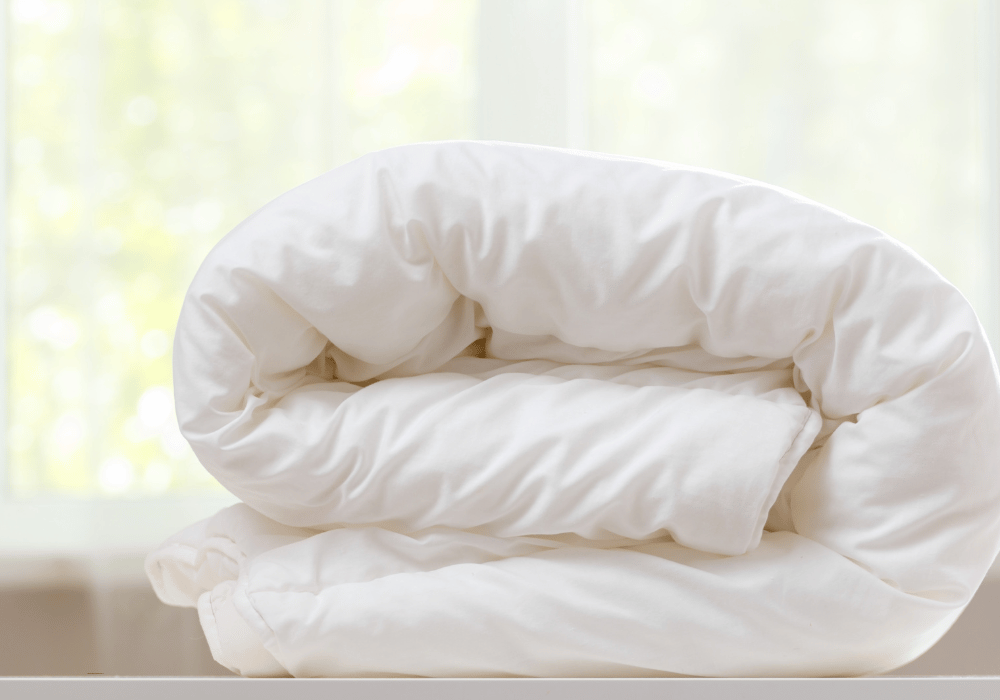 Duvet making the bed